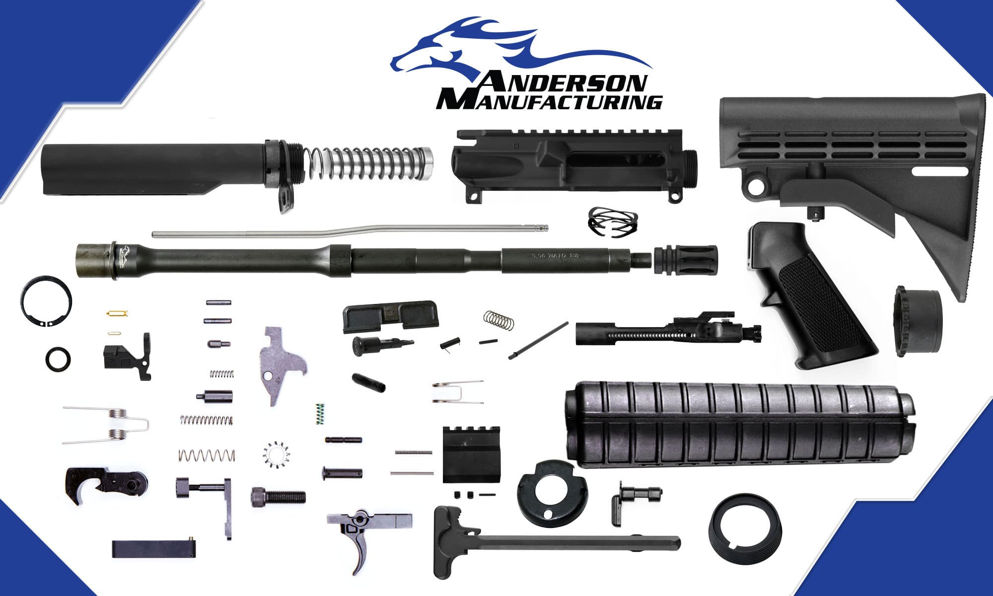 Am Kit Basic Gun Build High Rise Gas Block Anderson Manufacturing