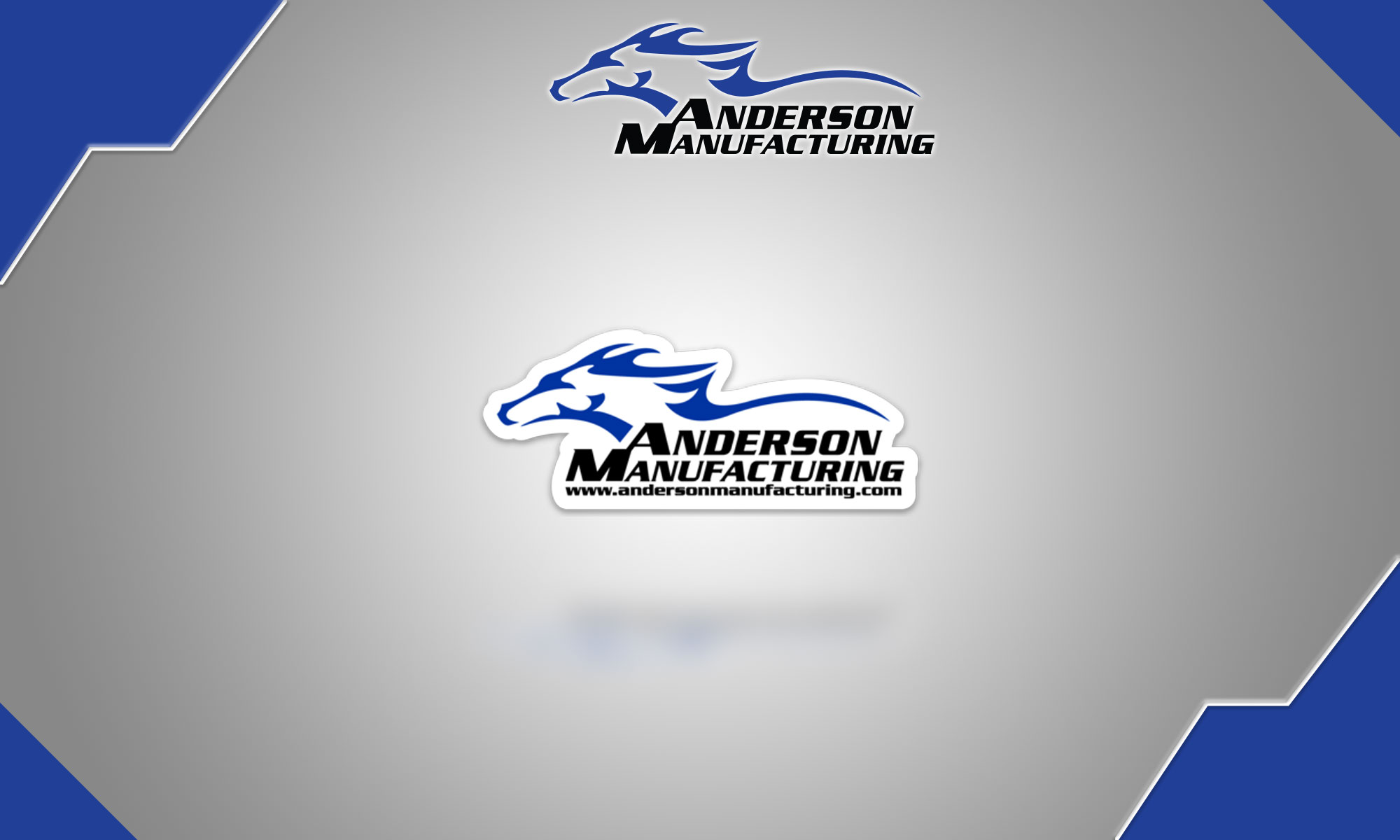 25 Pack of Stickers – Anderson Blue/Black logo – Anderson Manufacturing